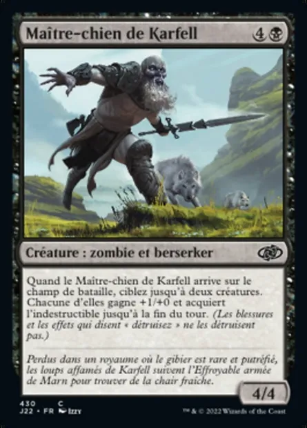 Maître-chien de Karfell, carte Magic J22 430 — extension Jumpstart 2022