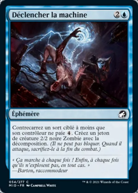 Déclencher la machine, carte Magic MID 54 — extension Innistrad : chasse de minuit