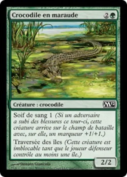 Crocodile en maraude, carte Magic M12 184 — extension Magic 2012