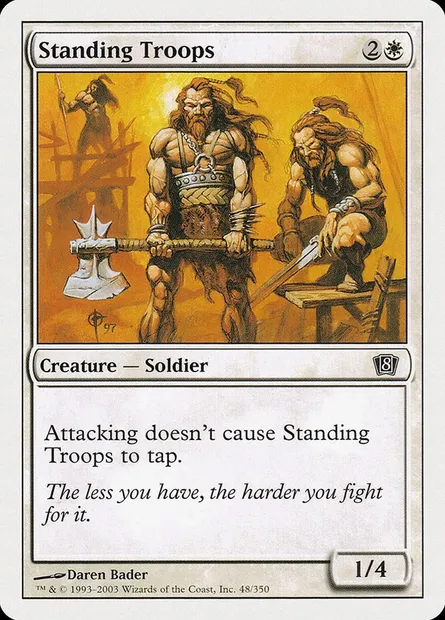 Standing Troops, Magic card 8ED 48 — Eighth Edition set
