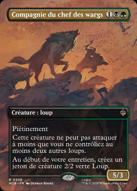 Compagnie du chef des wargs, carte Magic HOB 208 — extension The Hobbit