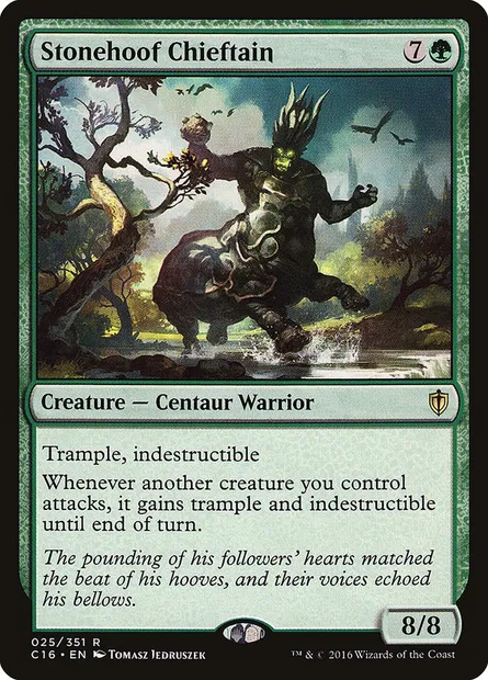 Stonehoof Chieftain, Magic card C16 25 — Commander 2016 set