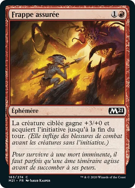 Frappe assurée, carte Magic M21 163 — extension Core Set 2021