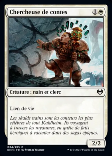 Chercheuse de contes, carte Magic KHM 34 — extension Kaldheim