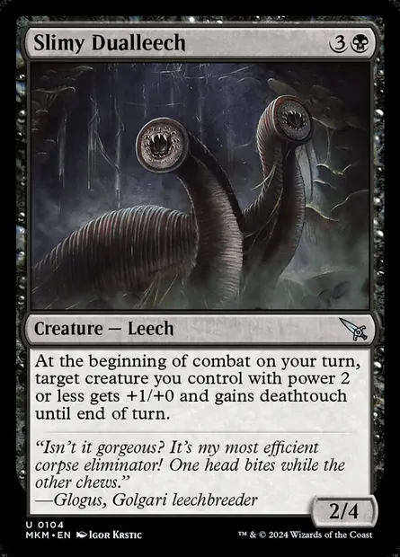 Slimy Dualleech, Magic card MKM 104 — Murders at Karlov Manor set