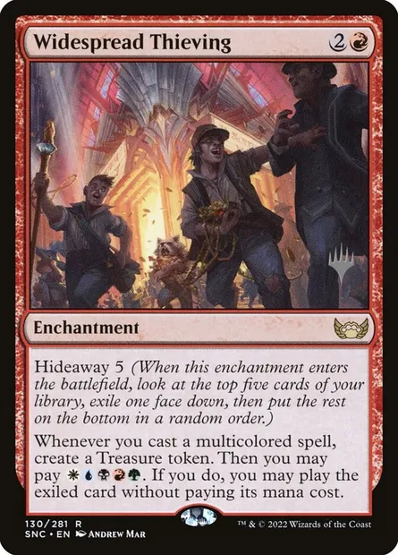 Widespread Thieving, Magic card PSNC 130p — Streets of New Capenna Promos set