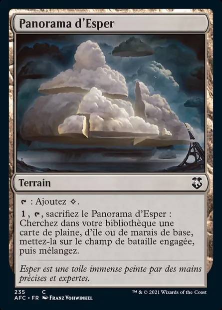 Panorama d'Esper, carte Magic AFC 235 — extension Forgotten Realms Commander