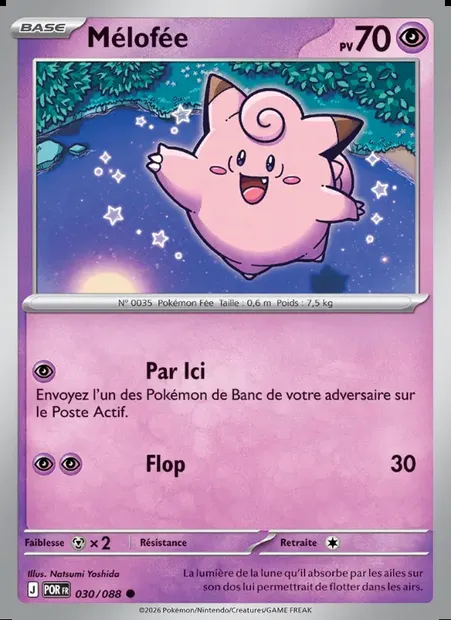 Mélofée, carte Pokémon POR 030 — extension Équilibre Parfait