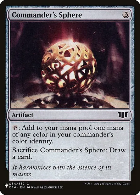 Commander's Sphere, Magic card PLST C14-54 — The List set