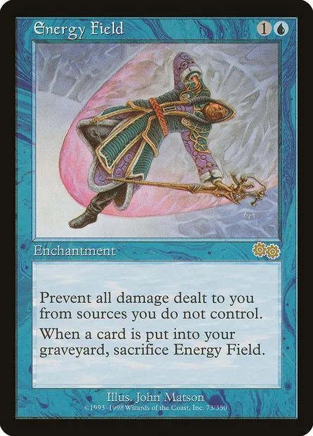 Energy Field, Magic card USG 73 — Urza's Saga set