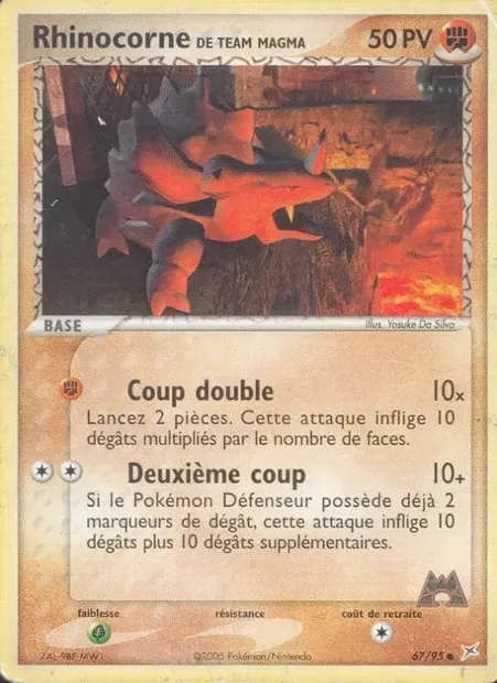 Rhinocorne de Team Magma, carte Pokémon MA 67 — extension EX Team Magma vs Team Aqua