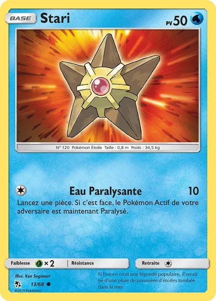 Stari, carte Pokémon HIF 13 — extension Destinées Occultes