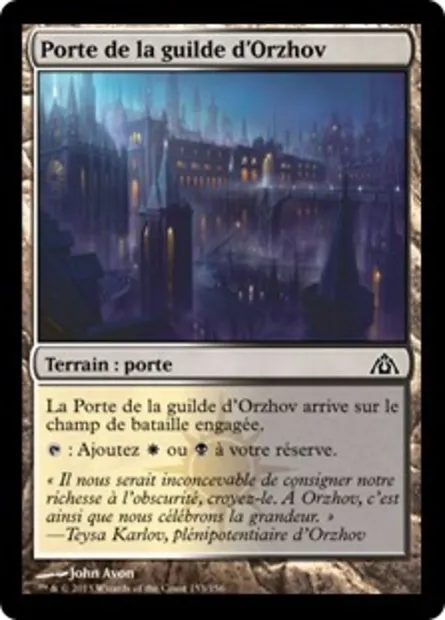 Porte de la guilde d'Orzhov, carte Magic DGM 153 — extension Le labyrinthe du dragon
