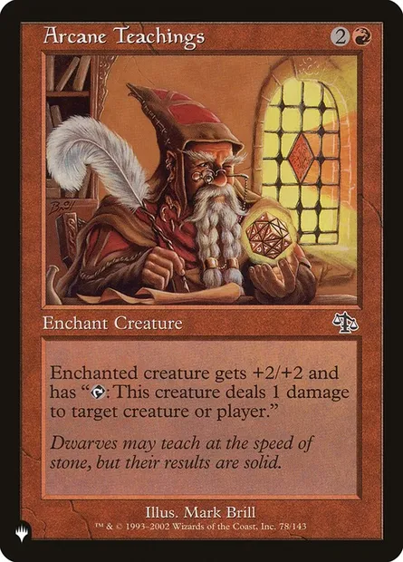 Arcane Teachings, Magic card PLST JUD-78 — The List set