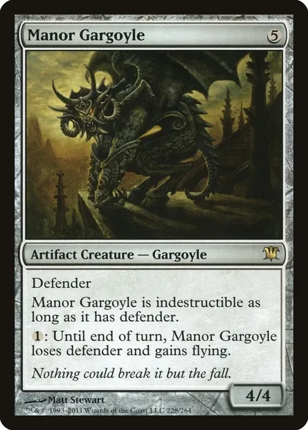 Manor Gargoyle, Magic card ISD 228 — Innistrad set