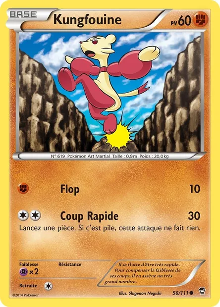 Kungfouine, carte Pokémon FFI 56 — extension Poings Furieux