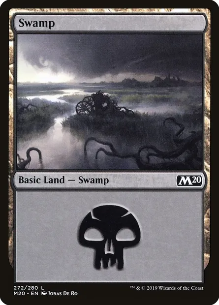 Swamp, Magic card M20 272 — Core Set 2020 set