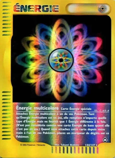 Énergie multicolore, carte Pokémon AQ 144 — extension Aquapolis