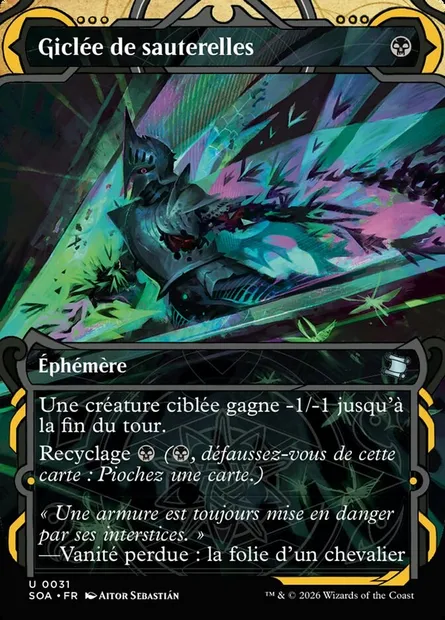 Giclée de sauterelles, carte Magic SOA 31 — extension Secrets of Strixhaven Mystical Archive