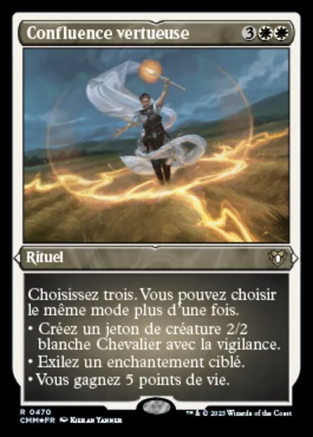 Confluence vertueuse, carte Magic CMM 470 — extension Commander Masters