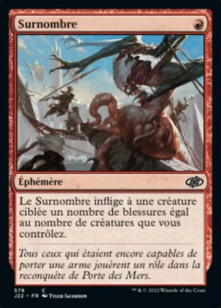 Surnombre, carte Magic J22 578 — extension Jumpstart 2022