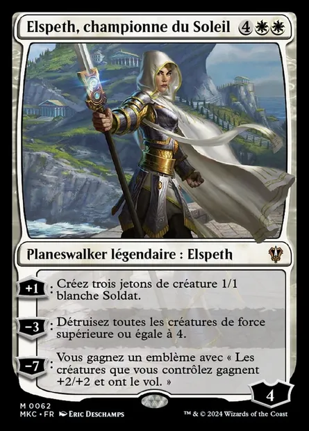 Elspeth, championne du Soleil, carte Magic MKC 62 — extension Murders at Karlov Manor Commander