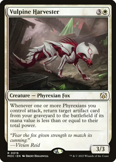 Vulpine Harvester, Magic card MOC 19 — March of the Machine Commander set