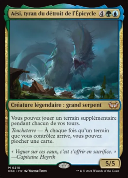 Aési, tyran du détroit de l'Épicycle, carte Magic DSC 210 — extension Duskmourn: House of Horror Commander