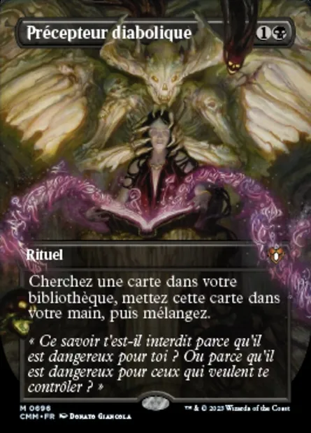Précepteur diabolique, carte Magic CMM 696 — extension Commander Masters
