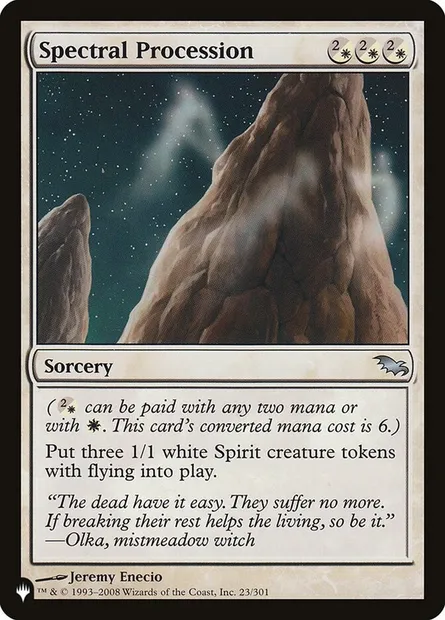 Spectral Procession, Magic card PLST SHM-23 — The List set