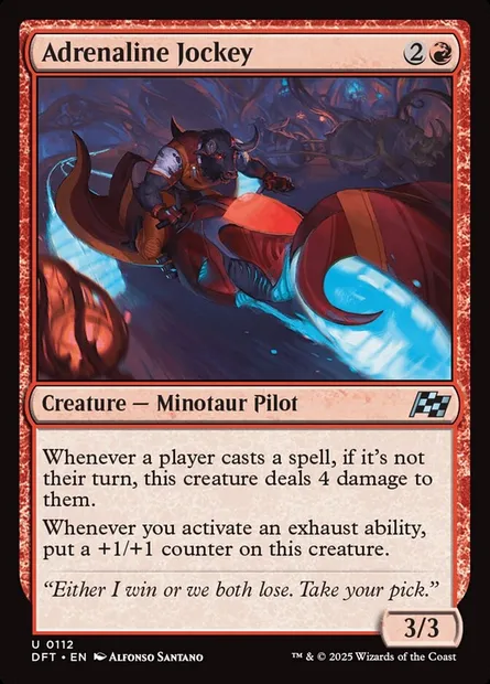 Adrenaline Jockey, Magic card DFT 112 — Aetherdrift set