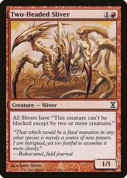 Two-Headed Sliver, Magic card TSP 183 — Time Spiral set