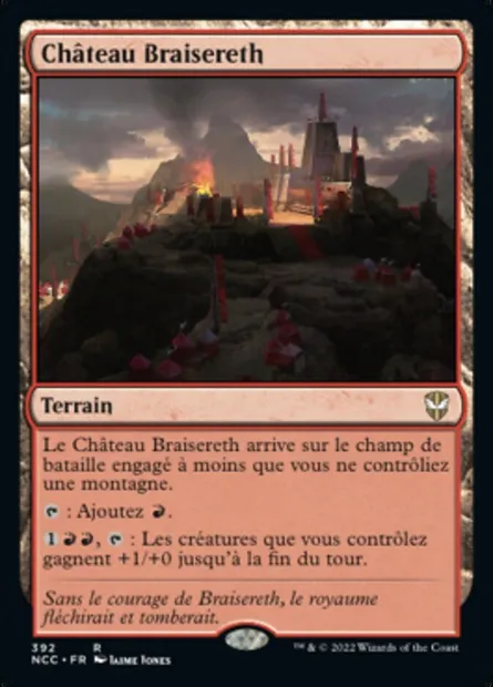 Château Braisereth, carte Magic NCC 392 — extension New Capenna Commander
