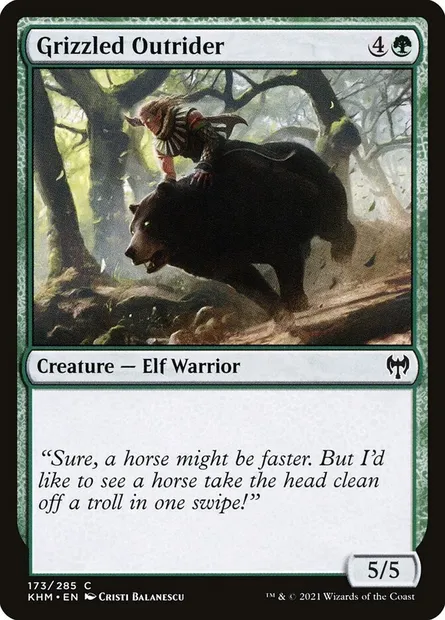 Grizzled Outrider, Magic card KHM 173 — Kaldheim set
