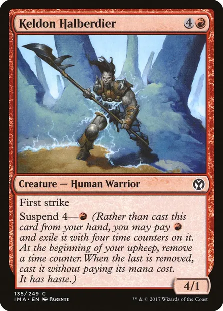 Keldon Halberdier, Magic card IMA 135 — Iconic Masters set