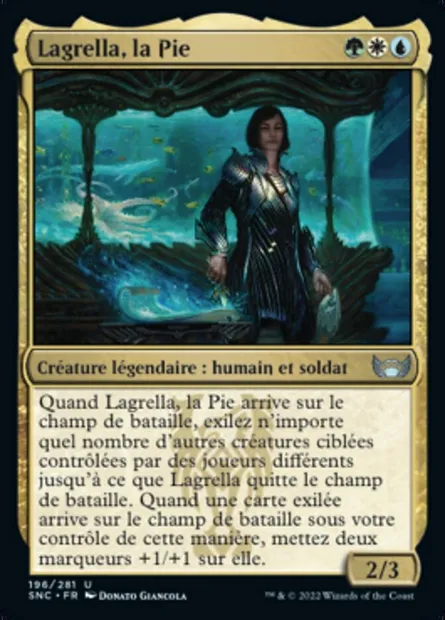 Lagrella, la Pie, carte Magic SNC 196 — extension Les rues de la Nouvelle-Capenna