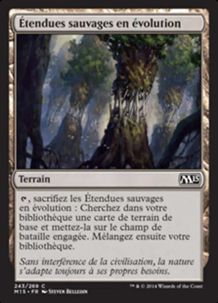 Étendues sauvages en évolution, carte Magic M15 243 — extension Magic 2015
