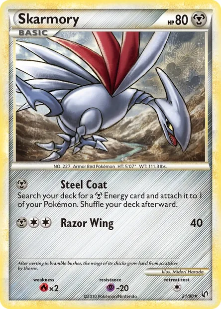 Skarmory, Pokémon card UD 21 — Undaunted set