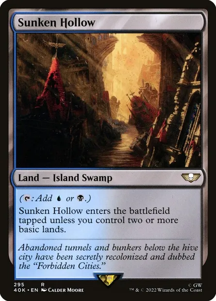 Sunken Hollow, Magic card 40K 295 — Warhammer 40,000 Commander set