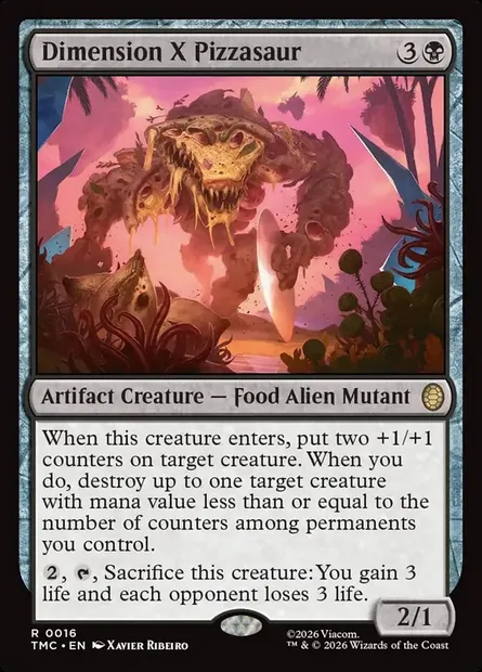 Dimension X Pizzasaur, Magic card TMC 16 — Teenage Mutant Ninja Turtles Eternal set