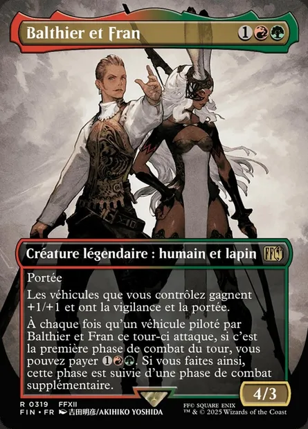 Balthier et Fran, carte Magic FIN 319 — extension Final Fantasy