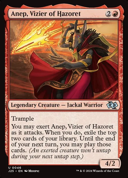 Anep, Vizier of Hazoret, Magic card J25 46 — Foundations Jumpstart set