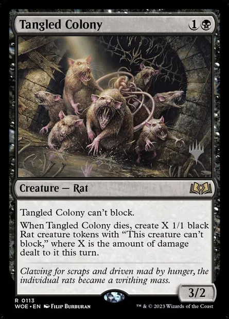 Tangled Colony, Magic card PWOE 113p — Wilds of Eldraine Promos set
