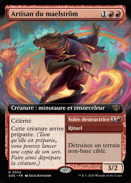 Artisan du maelström // Rocket Volley, carte Magic SOS 334 — extension Secrets of Strixhaven