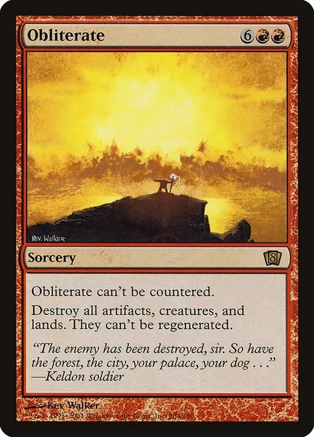 Oblitération, carte Magic 8ED 204★ — extension Huitième Edition