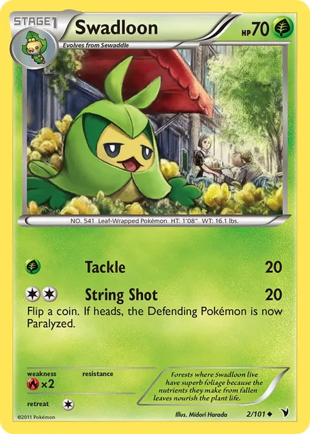 Swadloon, Pokémon card NVI 2 — Noble Victories set