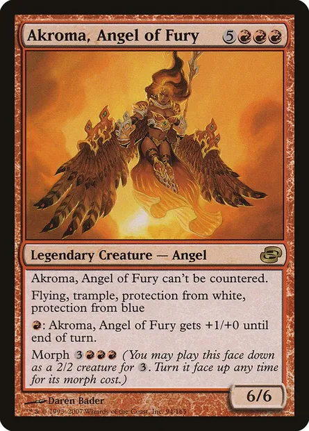 Akroma, ange de la Fureur, carte Magic PLC 94 — extension Chaos planaire
