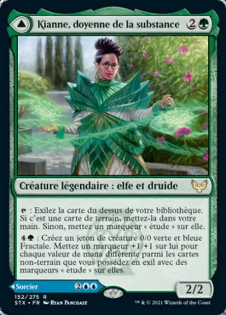 Kianne, doyenne de la substance // Imbraham, doyen de la théorie, carte Magic STX 152 — extension Strixhaven: l'Académie des Mages