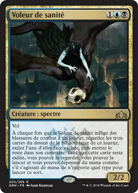 Voleur de sanité, carte Magic GRN 205 — extension Les Guildes de Ravnica