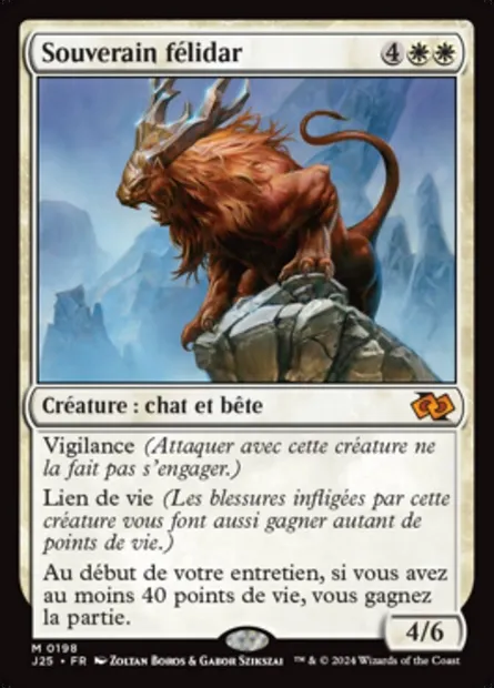 Souverain félidar, carte Magic J25 198 — extension Foundations Jumpstart